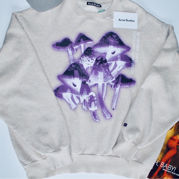 Acne Studios X-Ray Mushroom Graphic Sweatshirt - Picture 2 of 6